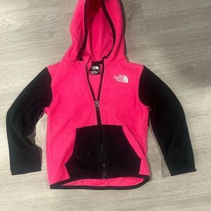 The North Face Kids Fuchsia and Black Hoodie